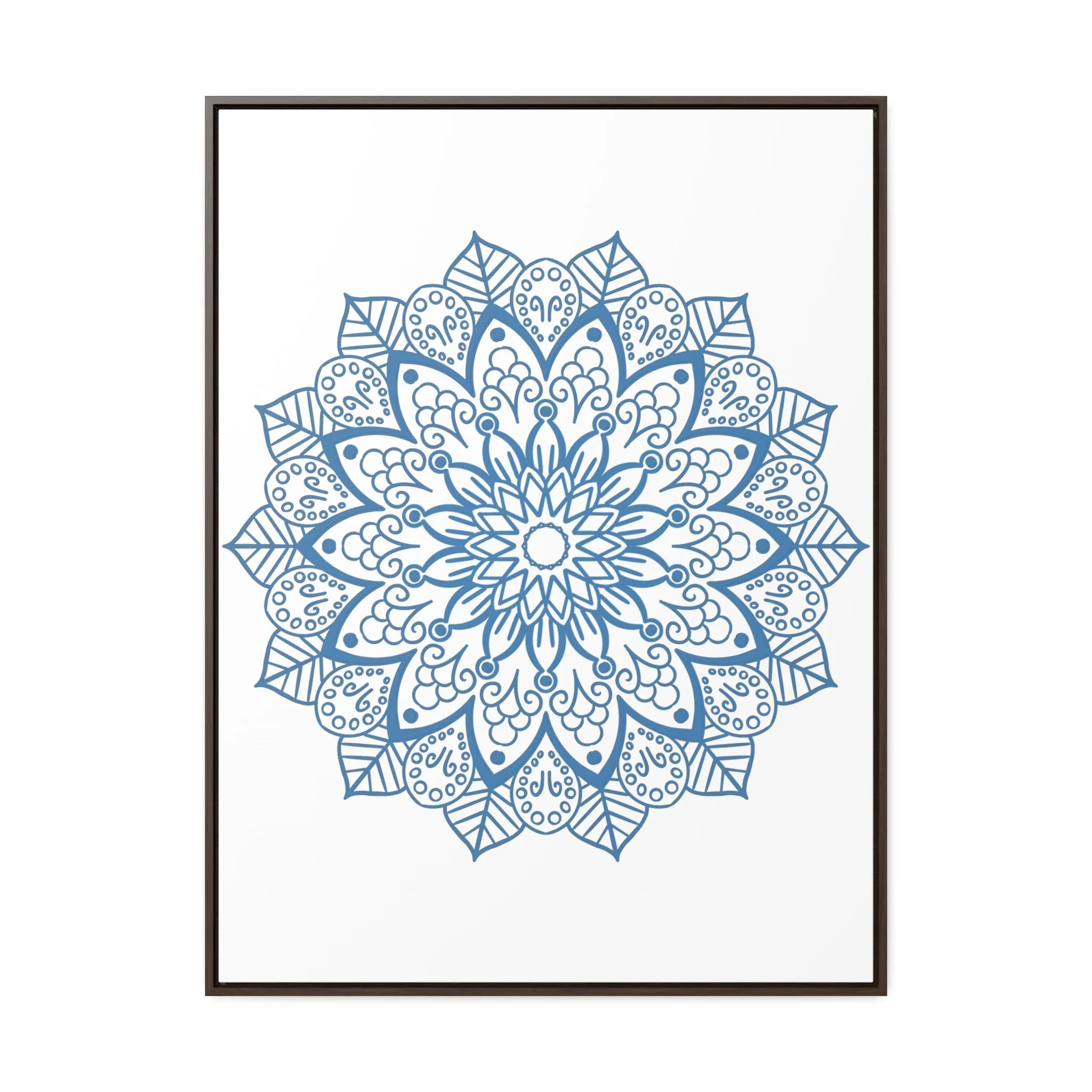 Mandala Handmade Art - Steel Blue - Gallery Canvas Wraps