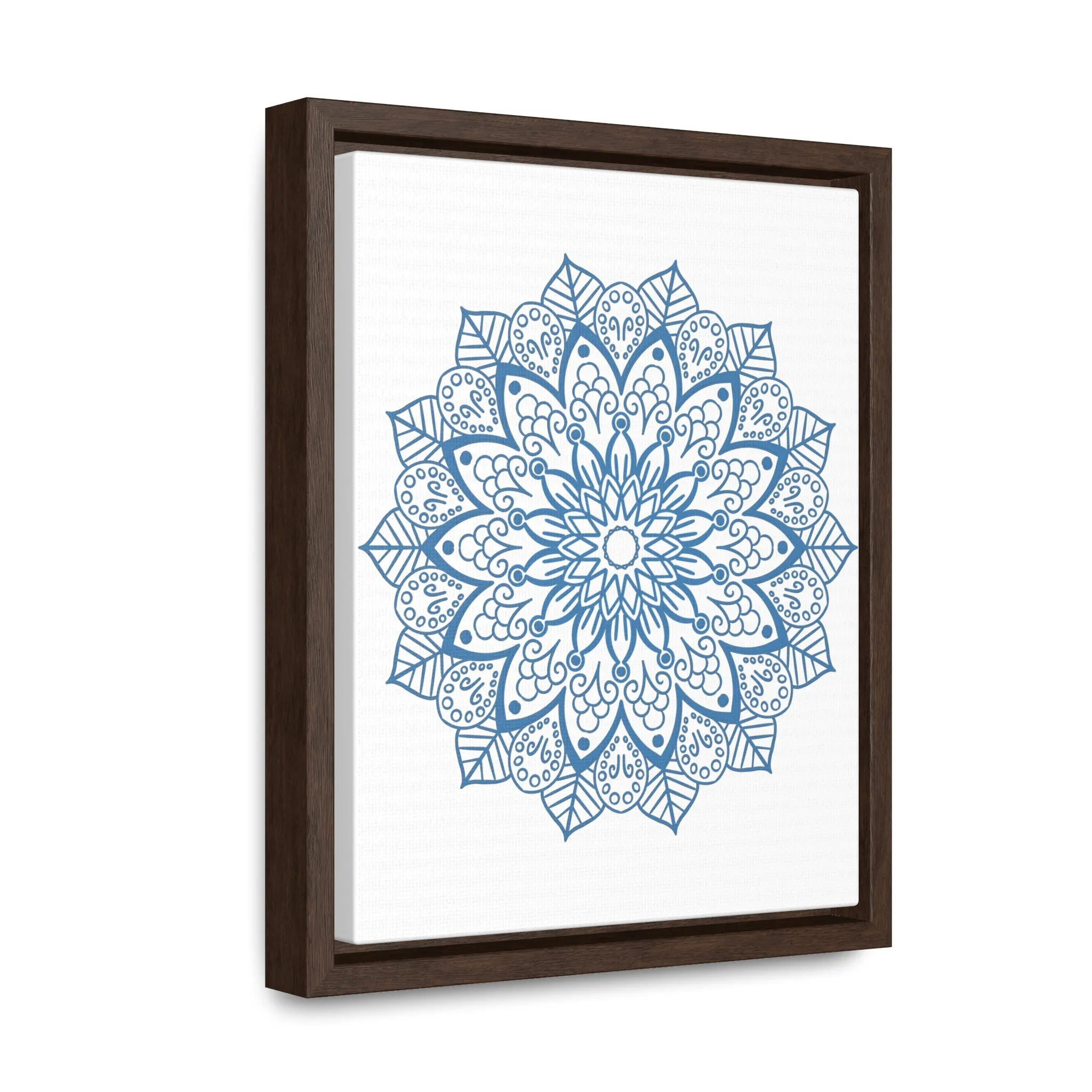 Mandala Handmade Art - Steel Blue - Gallery Canvas Wraps