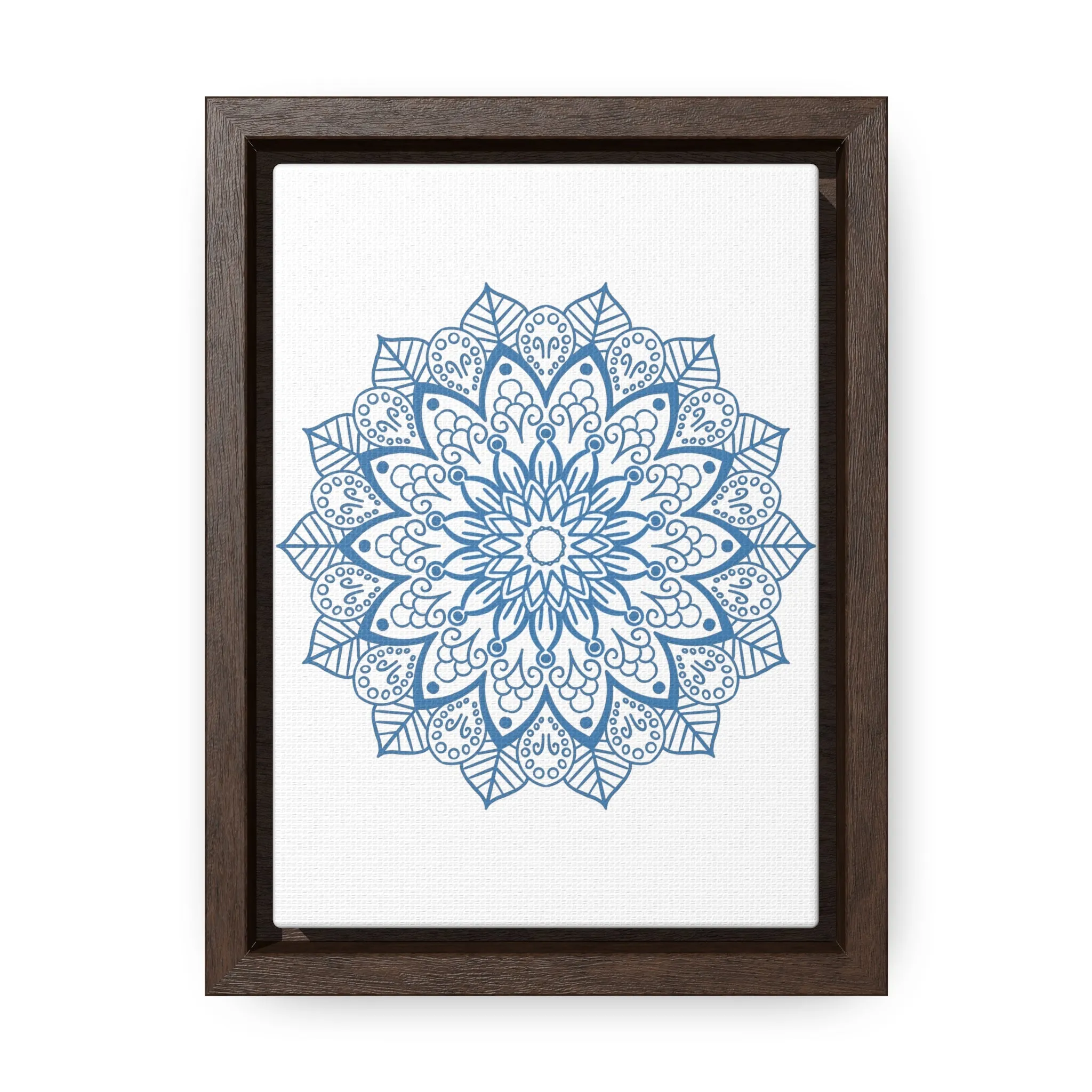 Mandala Handmade Art - Steel Blue - Gallery Canvas Wraps