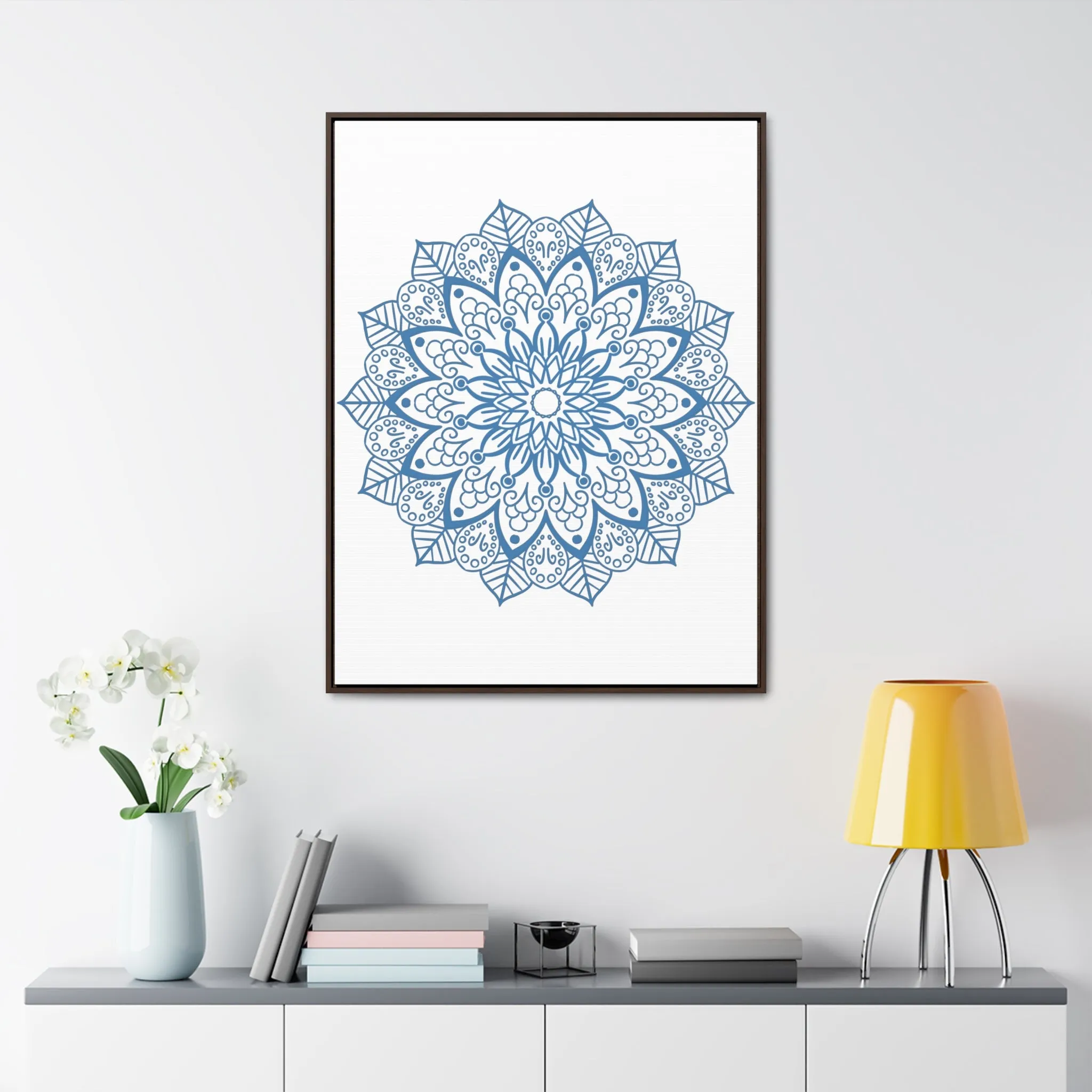 Mandala Handmade Art - Steel Blue - Gallery Canvas Wraps