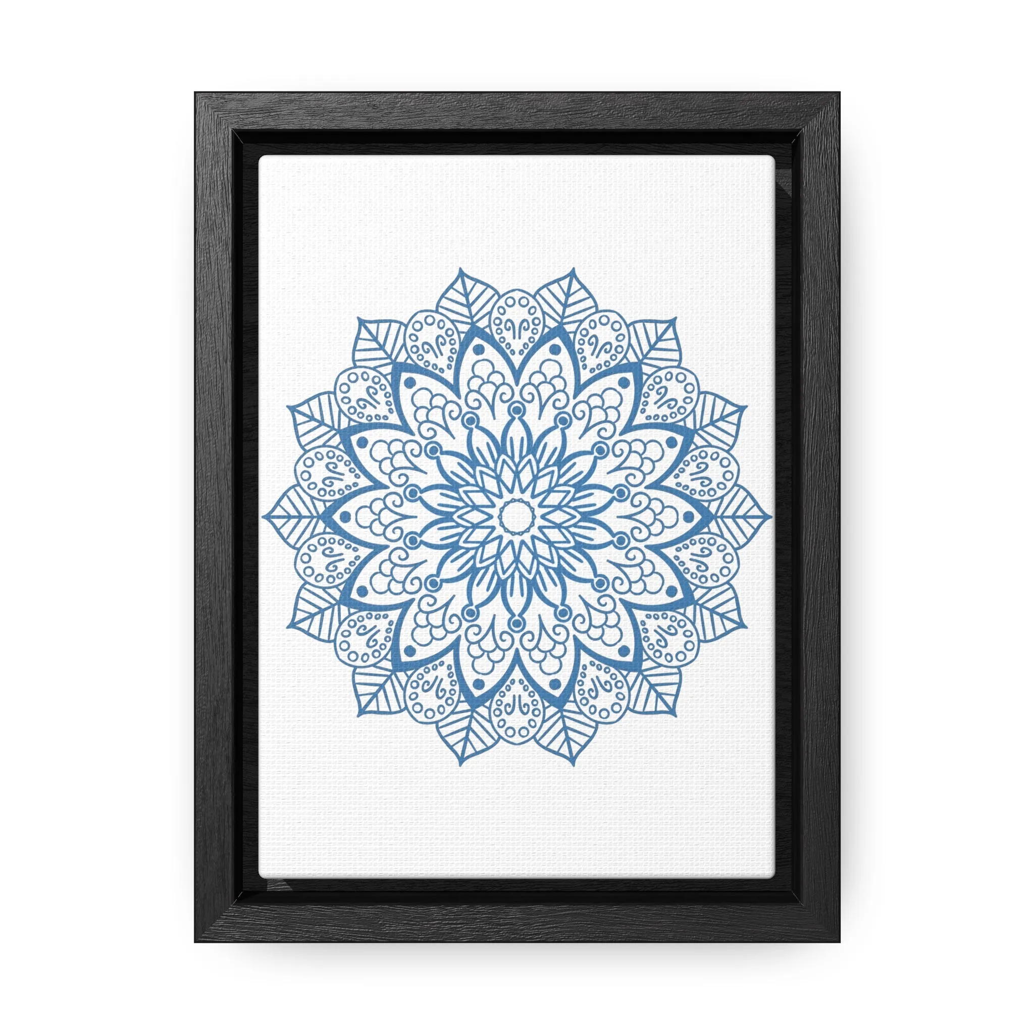 Mandala Handmade Art - Steel Blue - Gallery Canvas Wraps