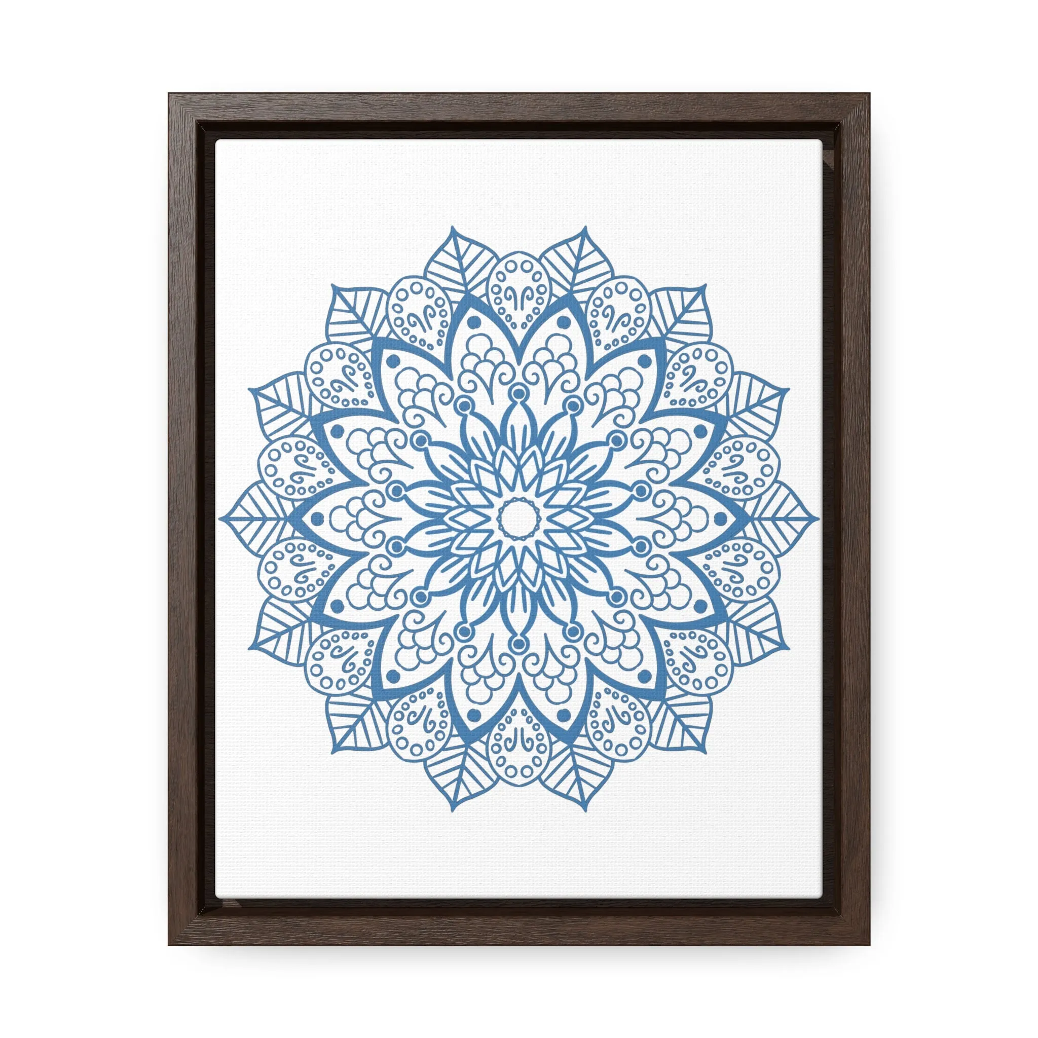 Mandala Handmade Art - Steel Blue - Gallery Canvas Wraps