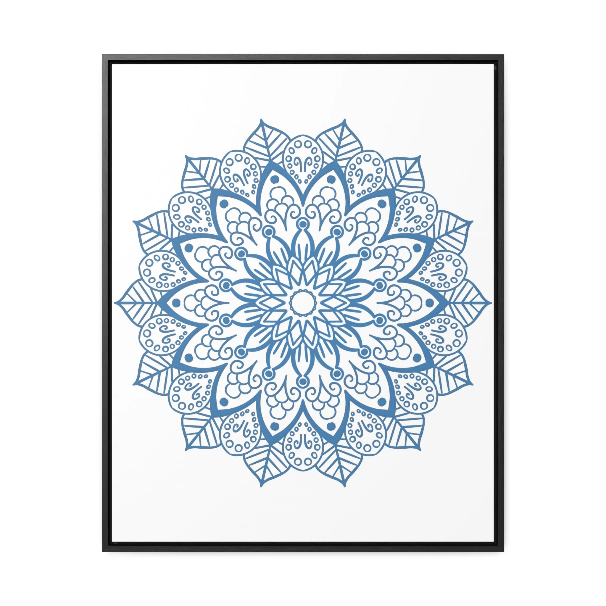 Mandala Handmade Art - Steel Blue - Gallery Canvas Wraps