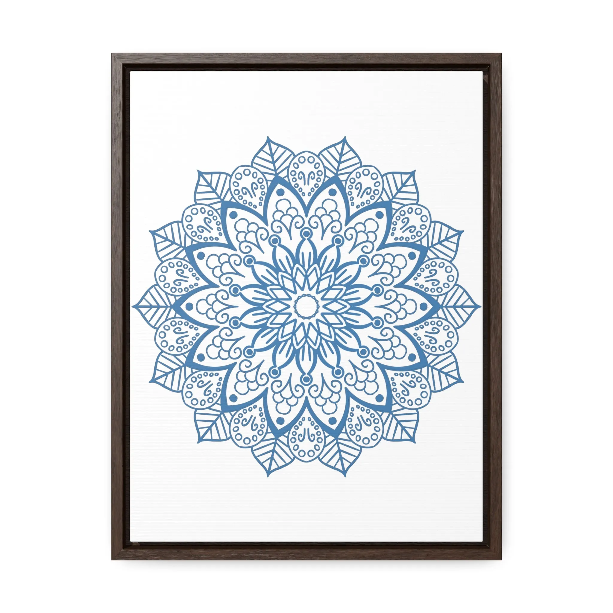 Mandala Handmade Art - Steel Blue - Gallery Canvas Wraps