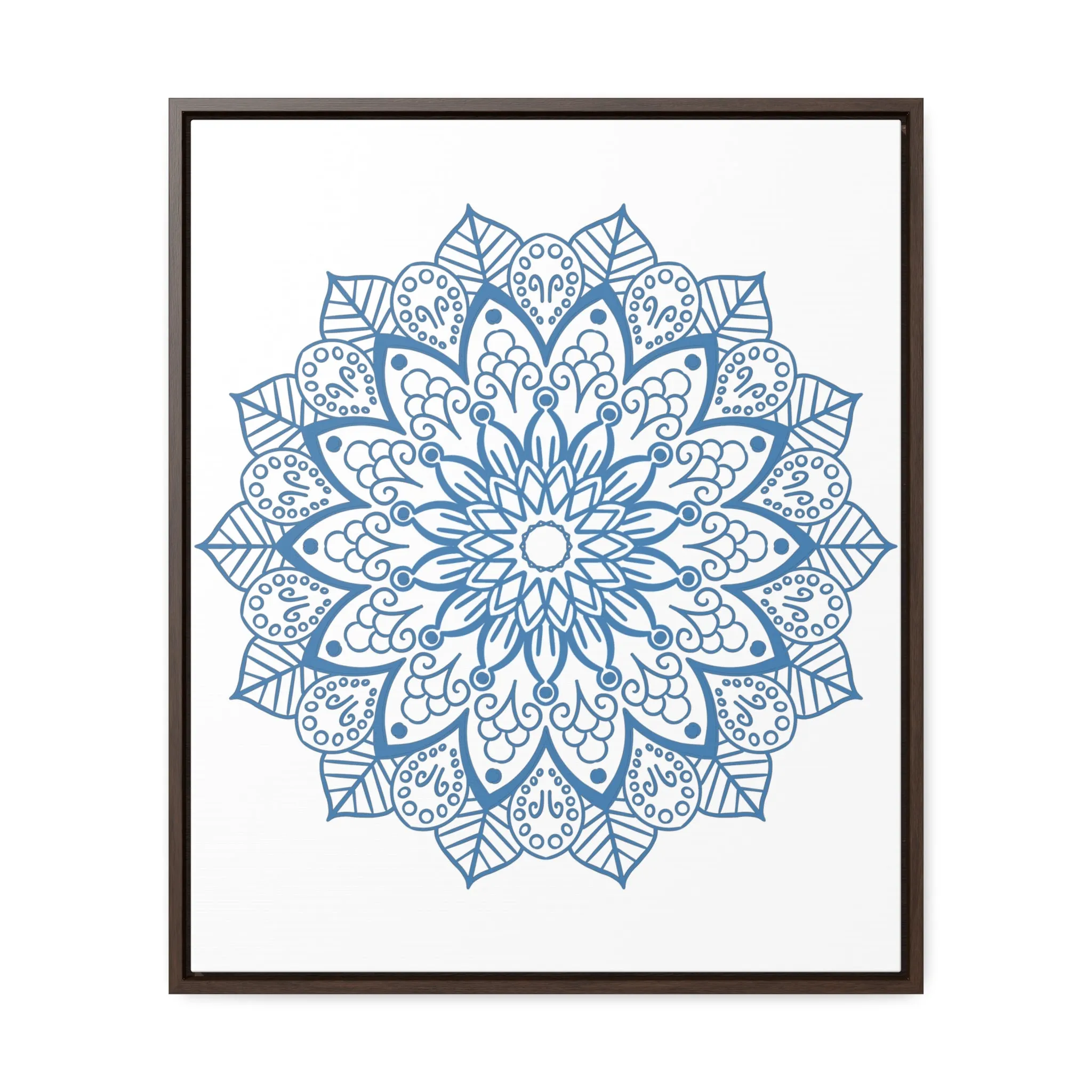 Mandala Handmade Art - Steel Blue - Gallery Canvas Wraps