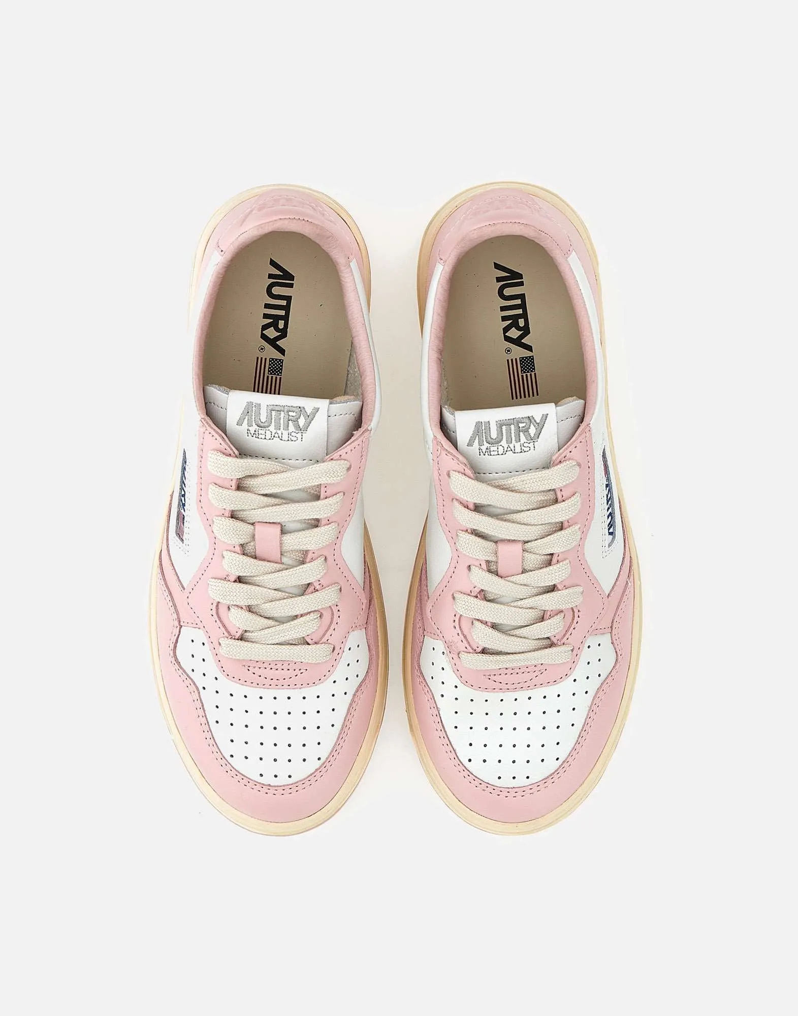 Medalist Low Pink and White Sneakers