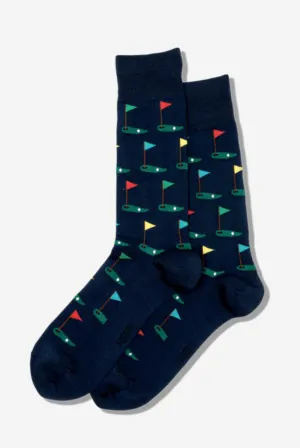 Men's Golf Crew Socks - Navy