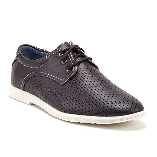 Men's Luke-01 Casual Round Toe Perforated Driving Sneakers Shoes