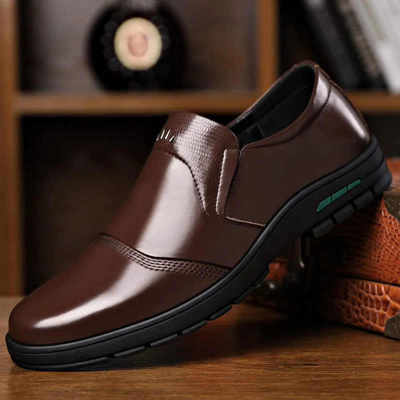 Men's Shoes Comfortable Men Casual Shoes Genuine Leather Breathable Loafers Slip-on Footwear Walking Driving Shoes