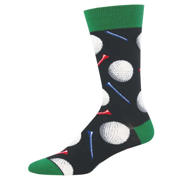 Men's Tee it Up Crew Sock -Black