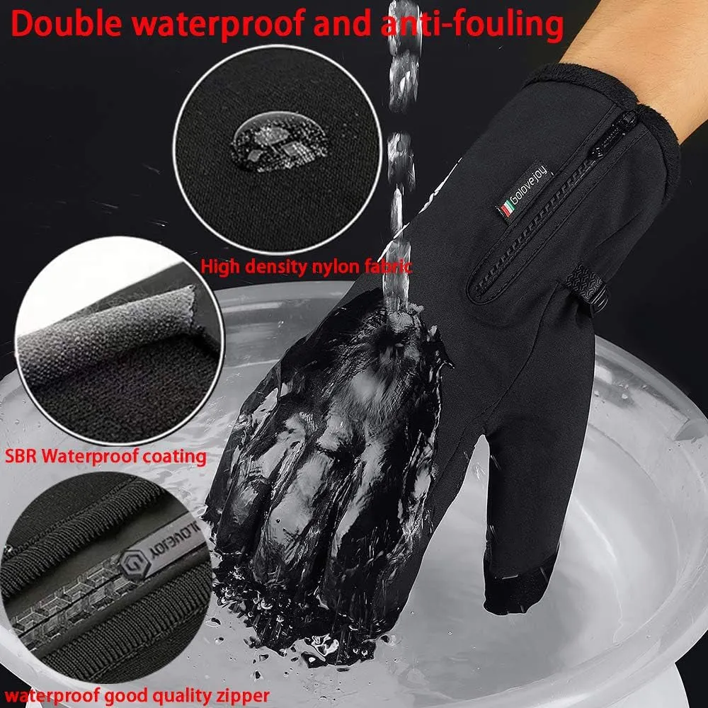 Mens Winter Gloves -30℉Windproof Waterproof Touch Screen Gloves for Outdoor Work