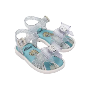 Mini Melissa Mar Sandal   Disney BB - Glitter Clear / White