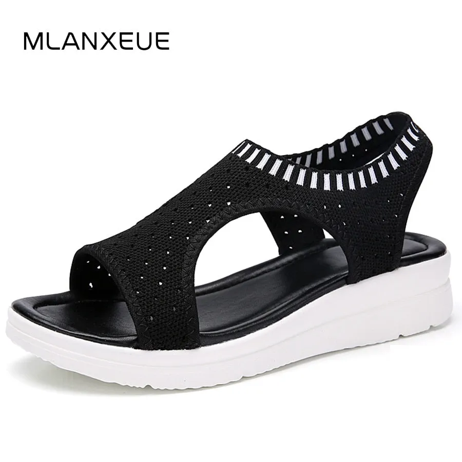 MLANXEUE Fashion Women Sandals For 2019 Breathable Comfort