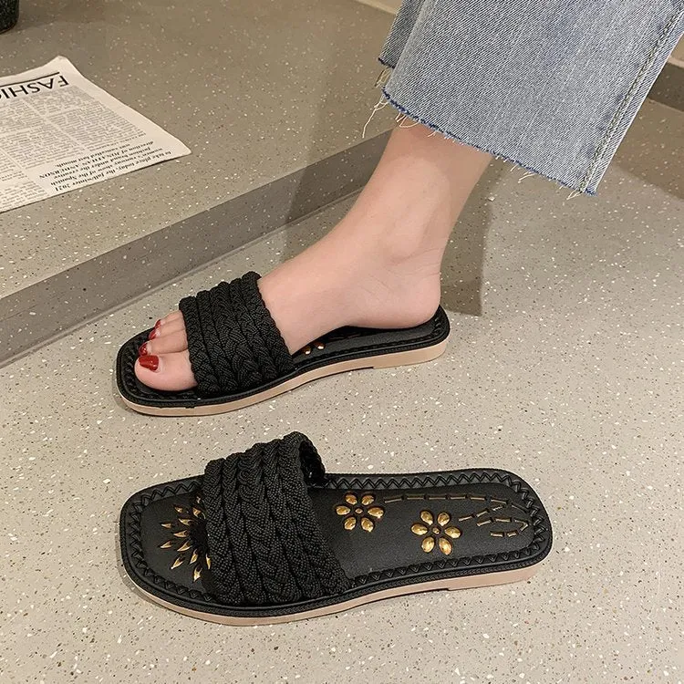 Open Toe Flat Sandals