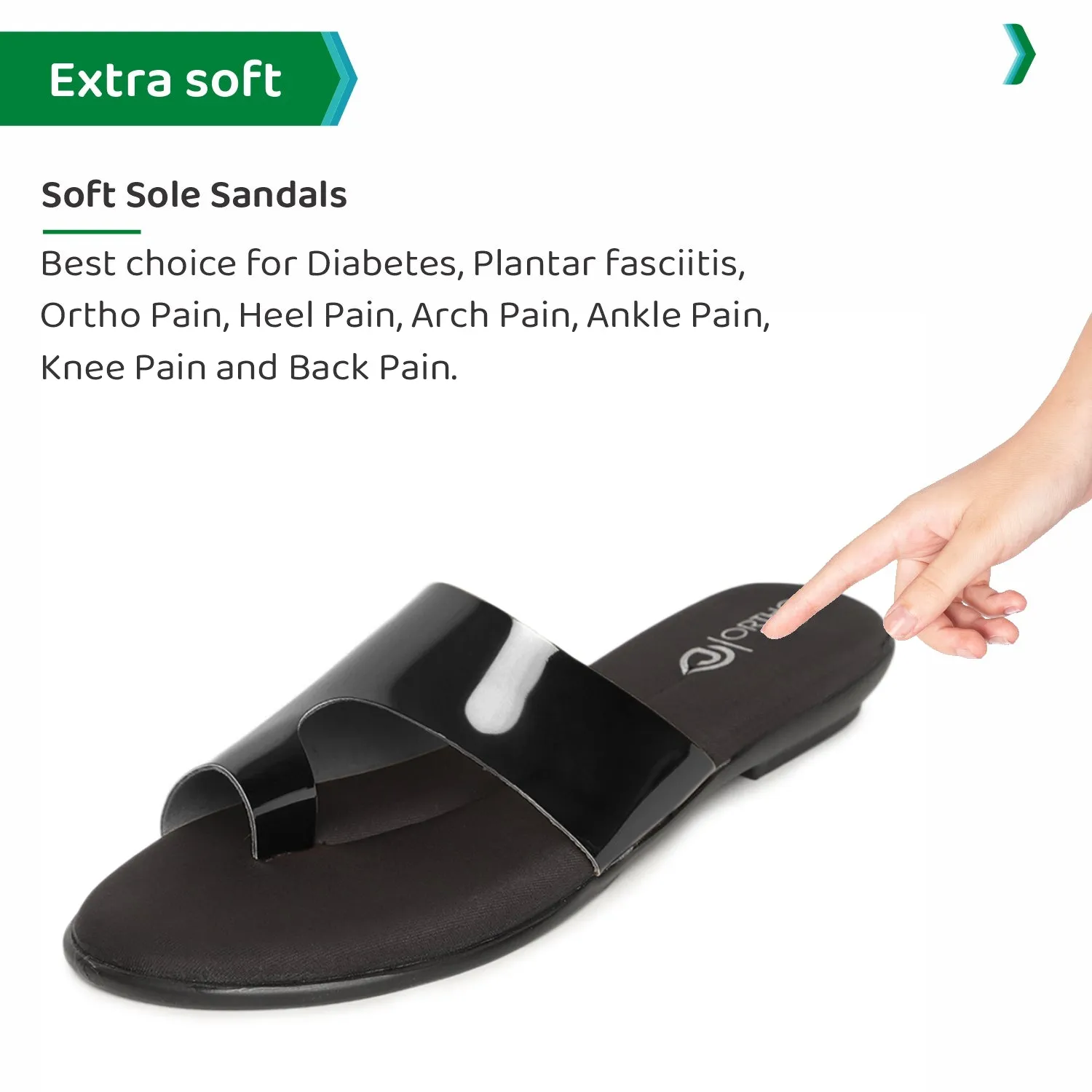 ORTHO JOY Fancy doctor slippers | Flat sandals