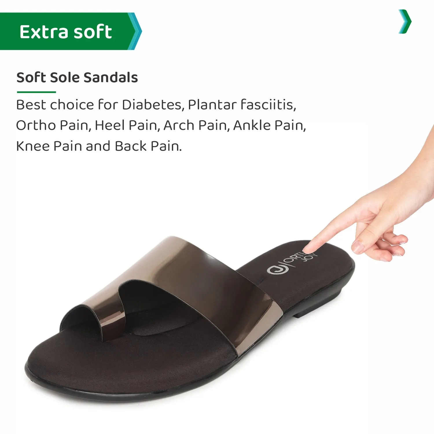 ORTHO JOY Fancy doctor slippers | Flat sandals