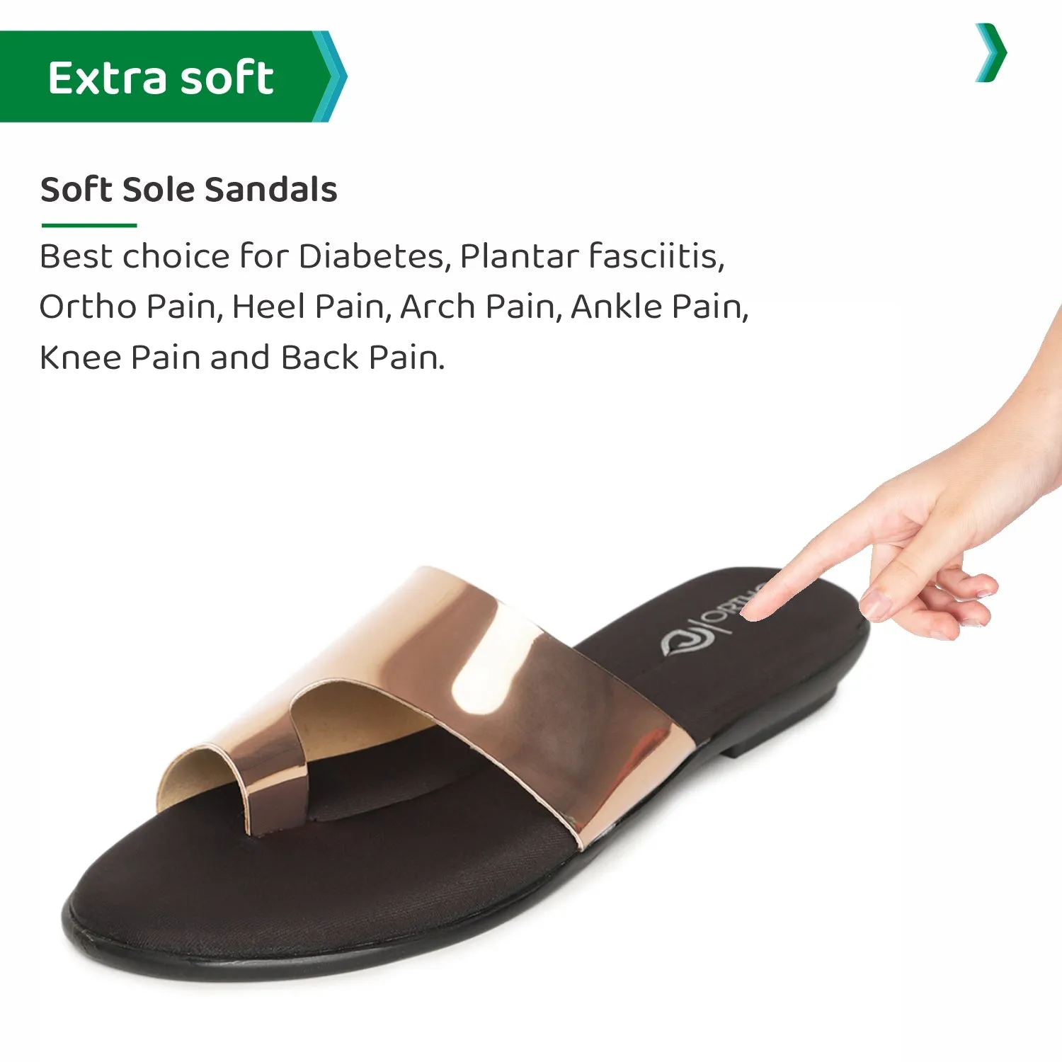 ORTHO JOY Fancy doctor slippers | Flat sandals