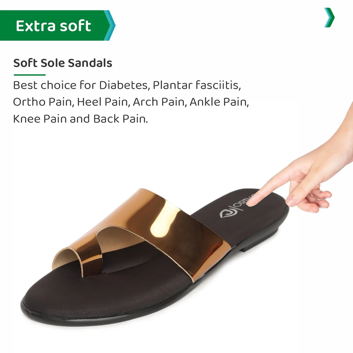 ORTHO JOY Fancy doctor slippers | Flat sandals