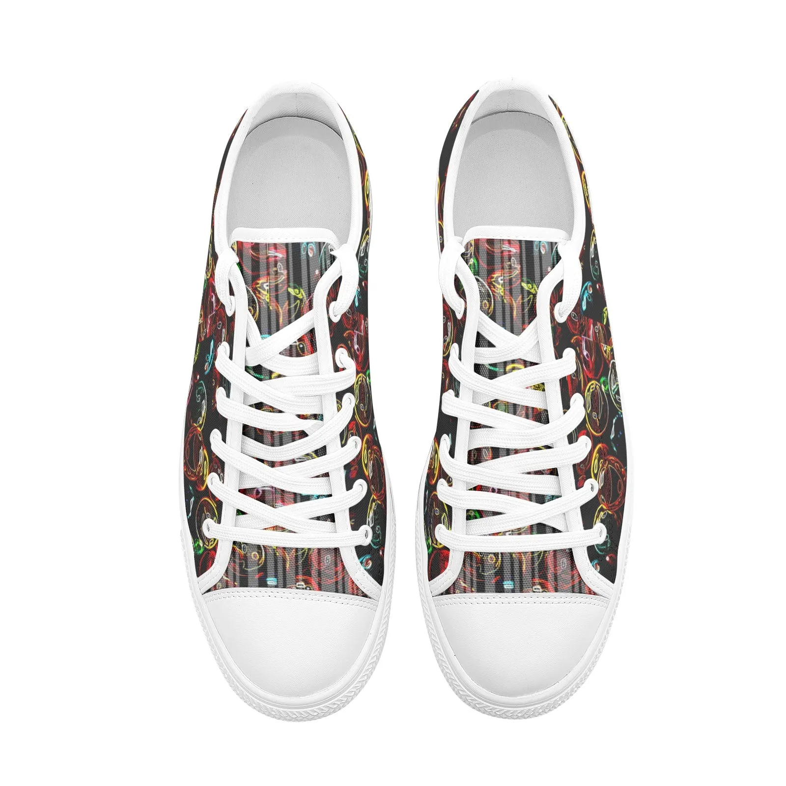 Outspoken Designs 01 "Lighten Up" Unisex Low Top Canvas Shoes