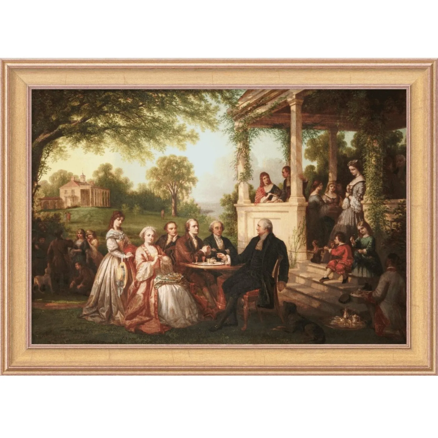 Palmy Days at Mount Vernon by Rossiter Framed Print: Large Edition