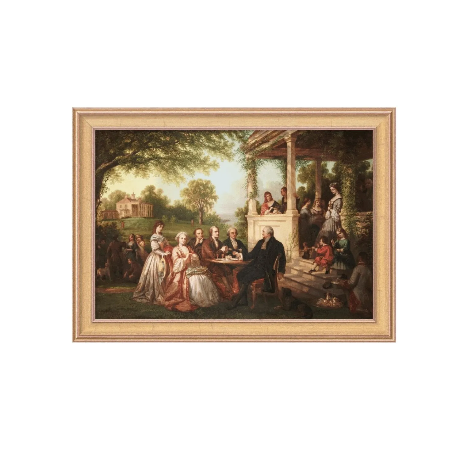 Palmy Days at Mount Vernon by Rossiter Framed Print: Small Edition