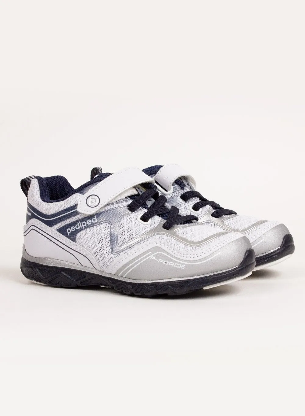 Pediped Force Trainers in White/Navy