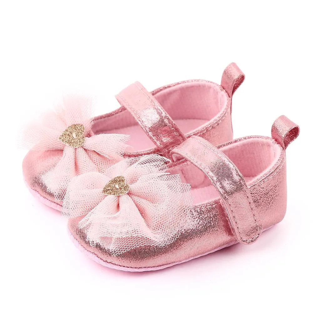 Pink Bow Velcro Baby Bellies