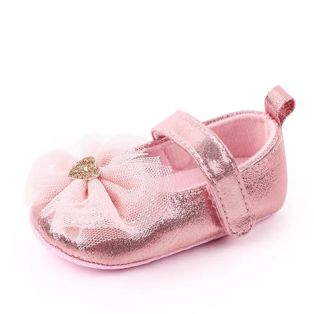 Pink Bow Velcro Baby Bellies