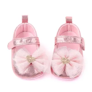 Pink Bow Velcro Baby Bellies