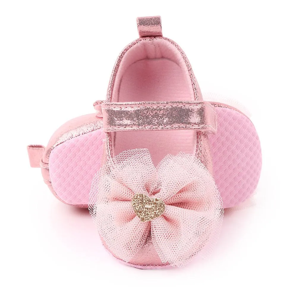 Pink Bow Velcro Baby Bellies