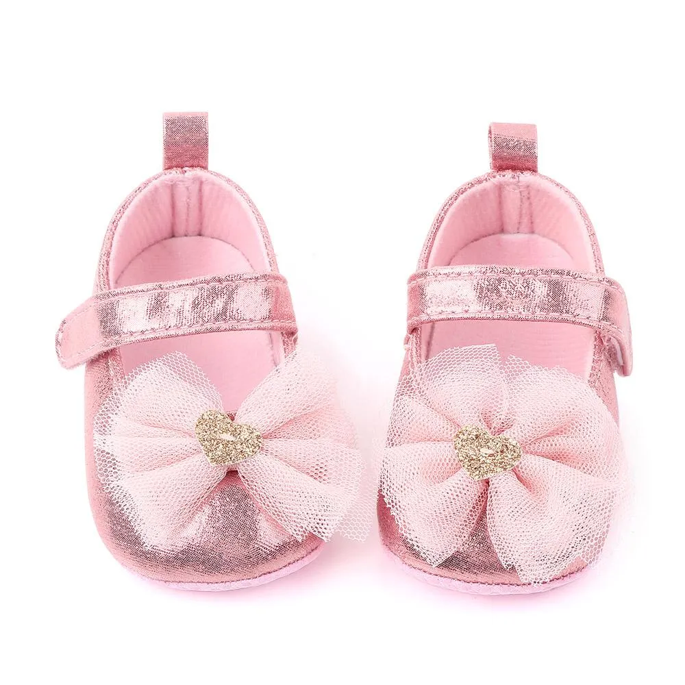 Pink Bow Velcro Baby Bellies