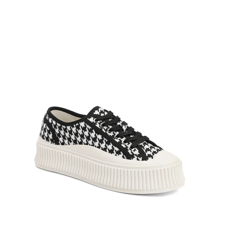 Platform Print Plimsolls