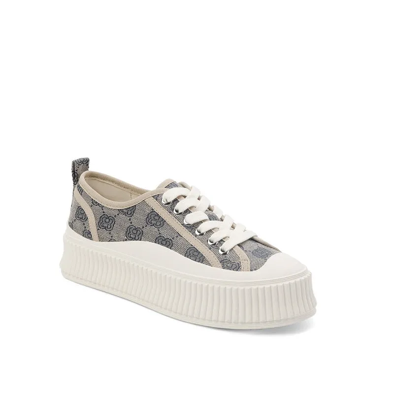 Platform Print Plimsolls