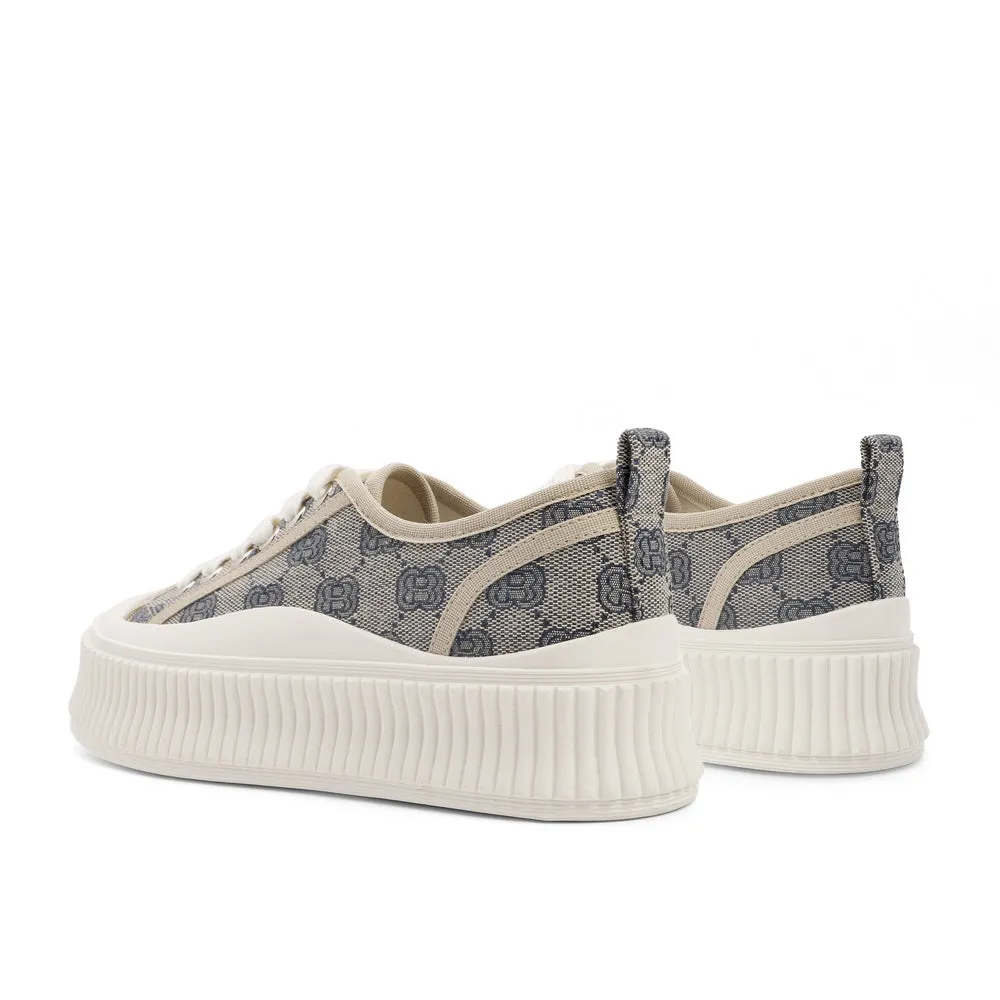 Platform Print Plimsolls