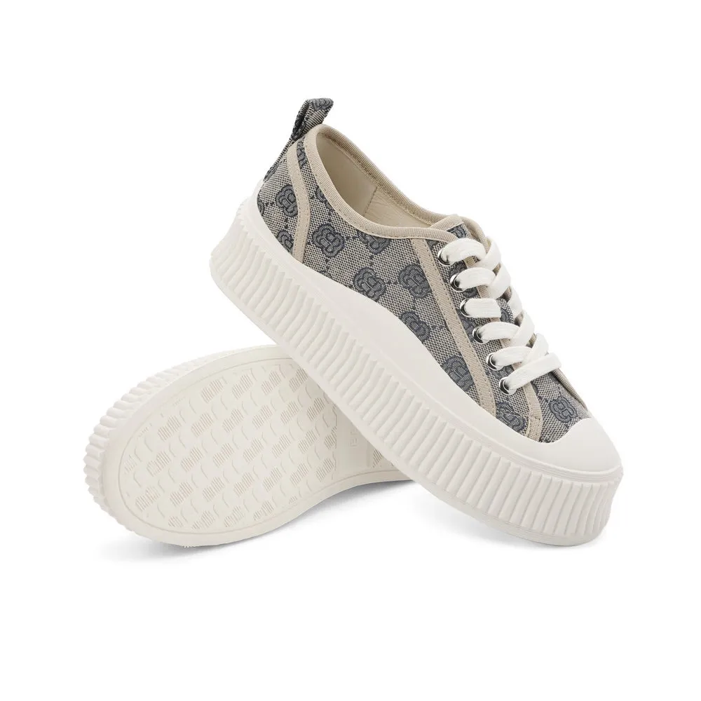 Platform Print Plimsolls