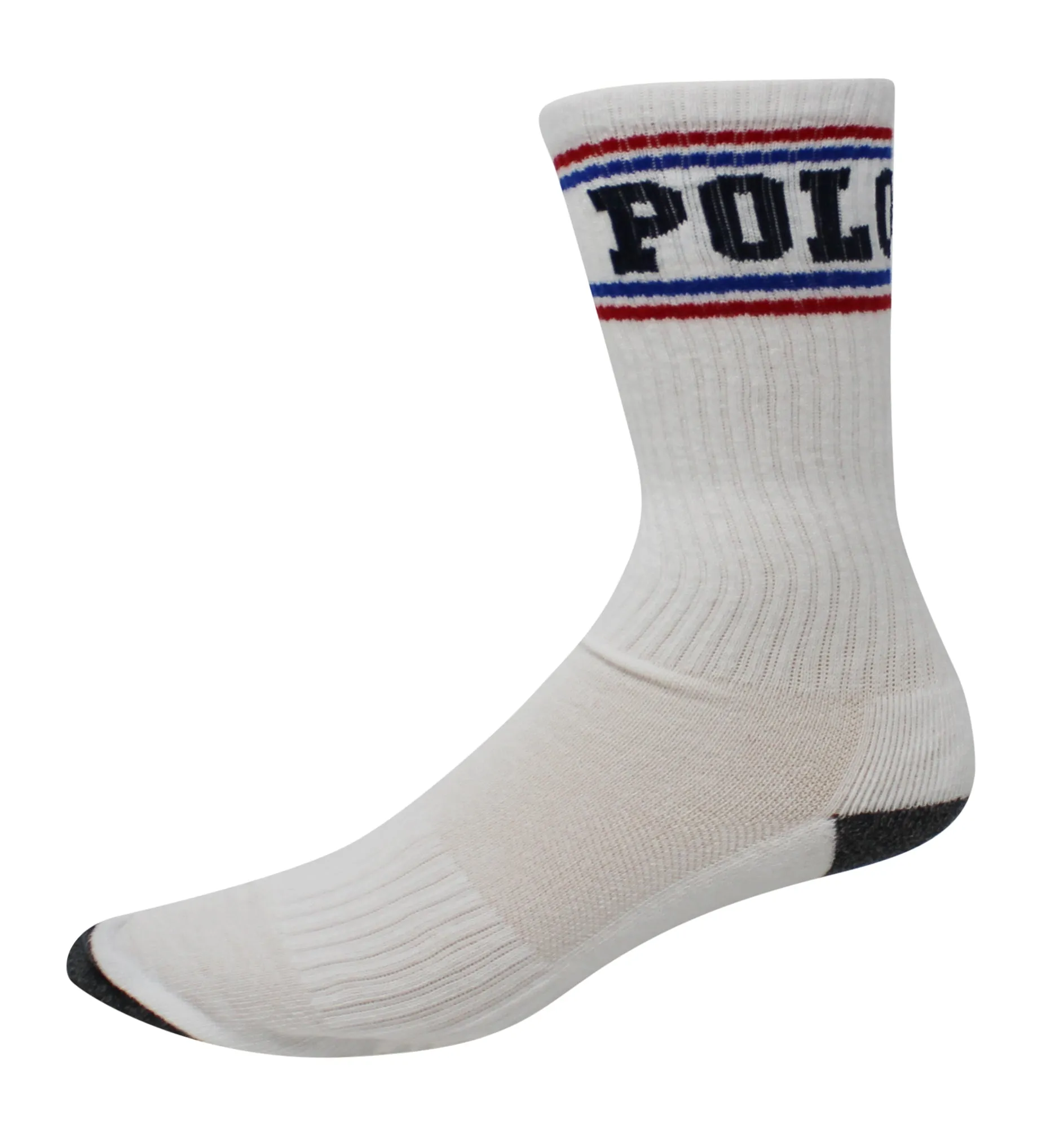 Polo Ralph Lauren Men's 3-Pack Athletic Americana Crew Sock Polo Embroidery