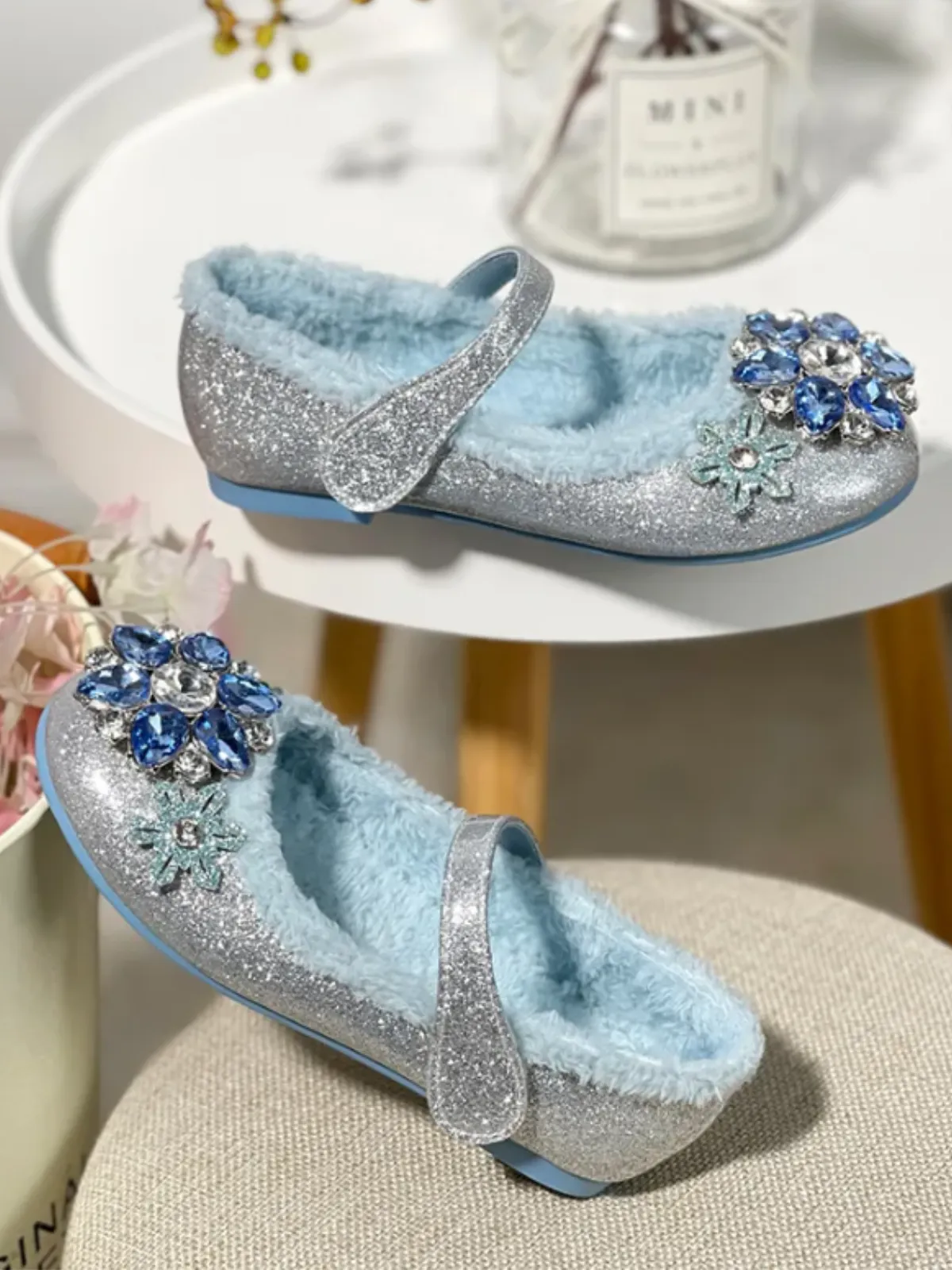 Princess Dreams Fur-Lined Jewel Shoes By Liv And Mia