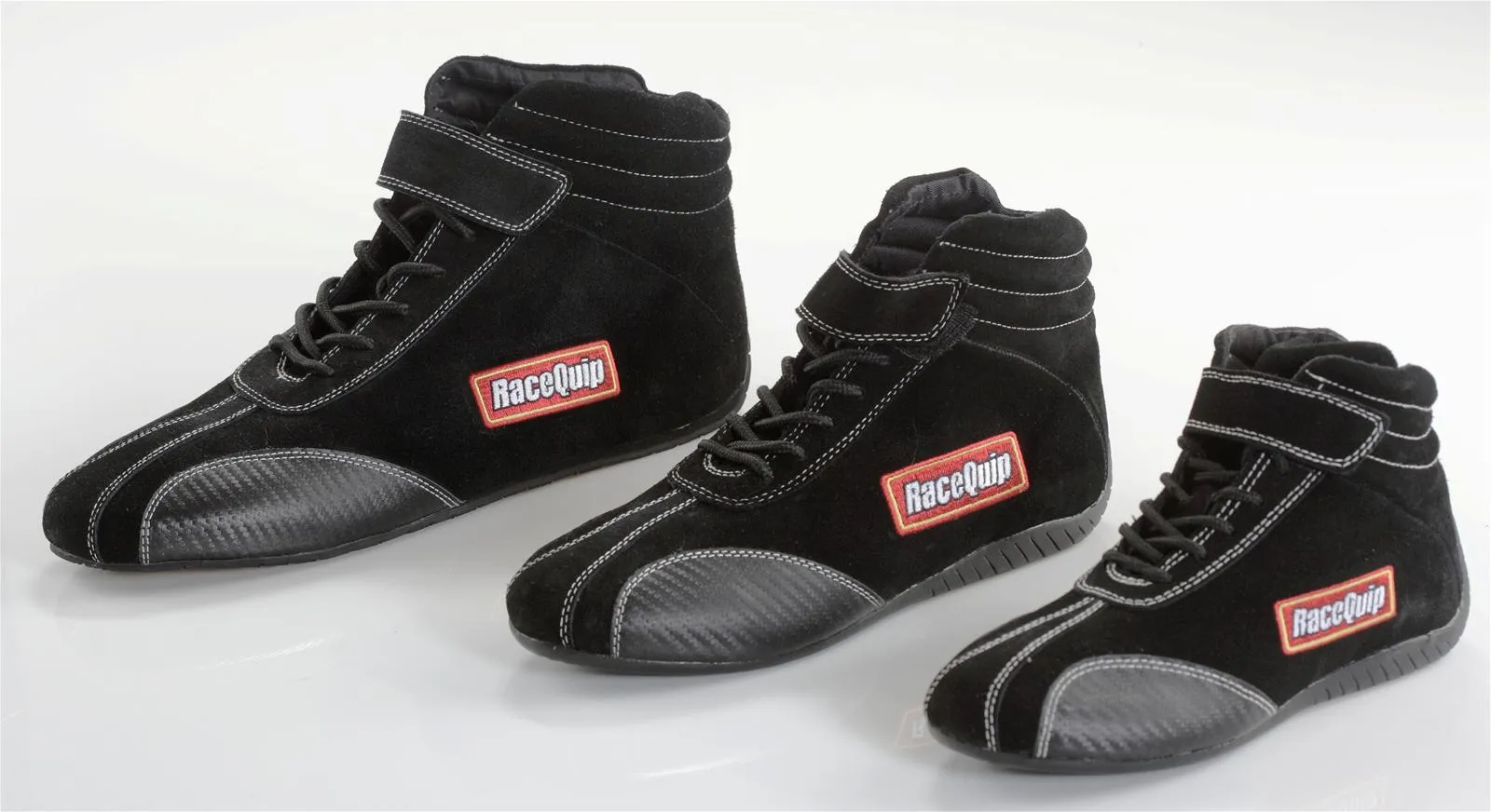 RaceQuip Racing Shoes (Black) 3.3 Series SFI Euro Carbon-L Ankletop