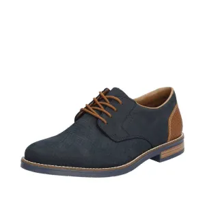 Rieker 13509-14 Dimitri Mens Navy Blue Leather Lace Up Shoes