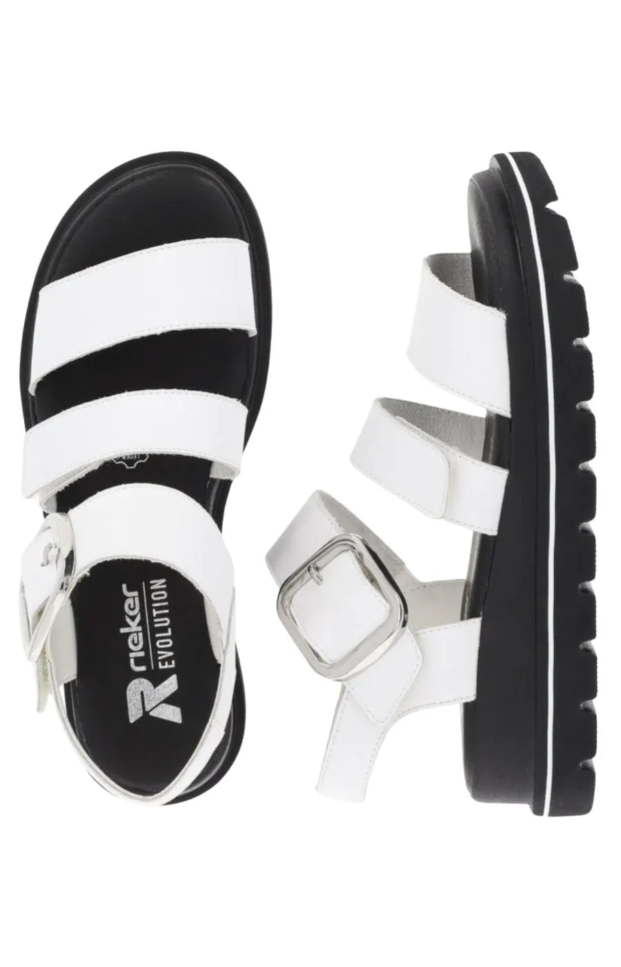 Rieker White Strapped Sandal