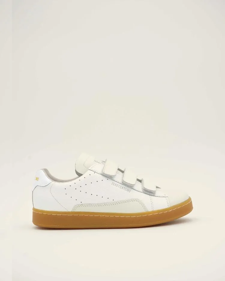 S-Scratch White Polish Chunky Sneakers