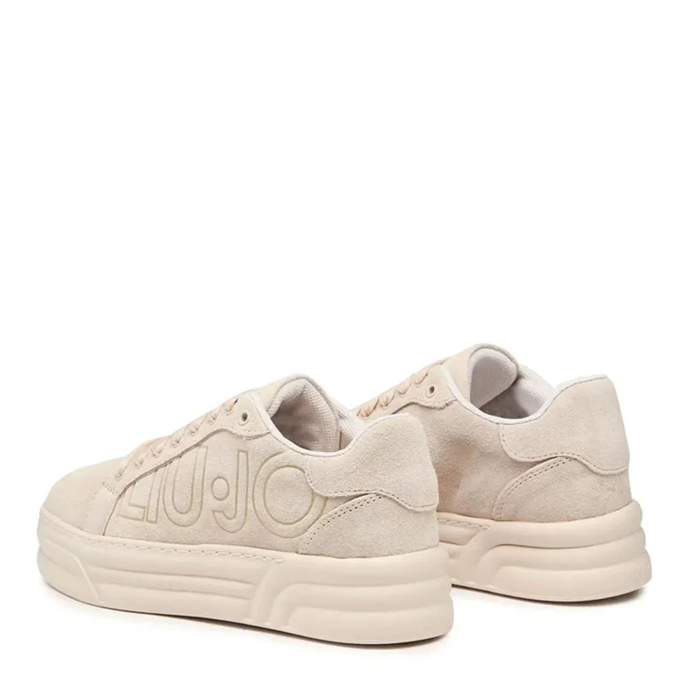 Scarpe Donna LIU JO Sneakers Cleo 09 in Pelle Scamosciata con Maxi Logo color Sand