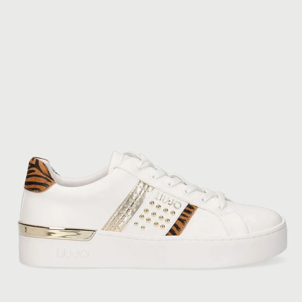 Scarpe Donna LIU JO Sneakers Platform Bianche con Dettaglio Zebrato