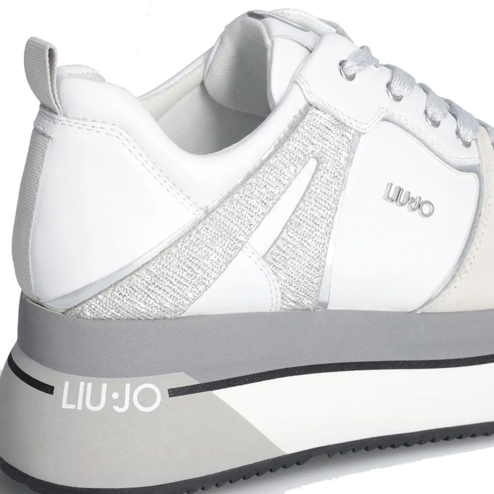 Scarpe Donna LIU JO Supermaxi 06 Sneakers Super Platform in Pelle Bianca