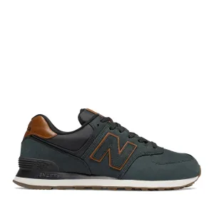 Scarpe Uomo NEW BALANCE Sneakers 574 in Nabuck colore Nero