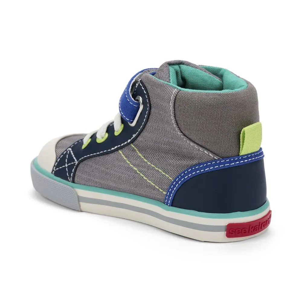 See Kai Run Boy's Sneakers Dane - Gray Denim/Blue