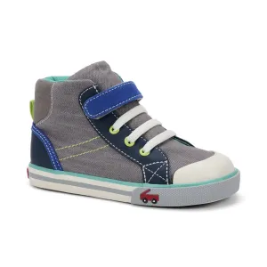 See Kai Run Boy's Sneakers Dane - Gray Denim/Blue