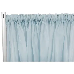 Sheer Voile Flame Retardant (FR) 14ft H x 118" W Drape/Backdrop Curtain Panel - Dusty Blue