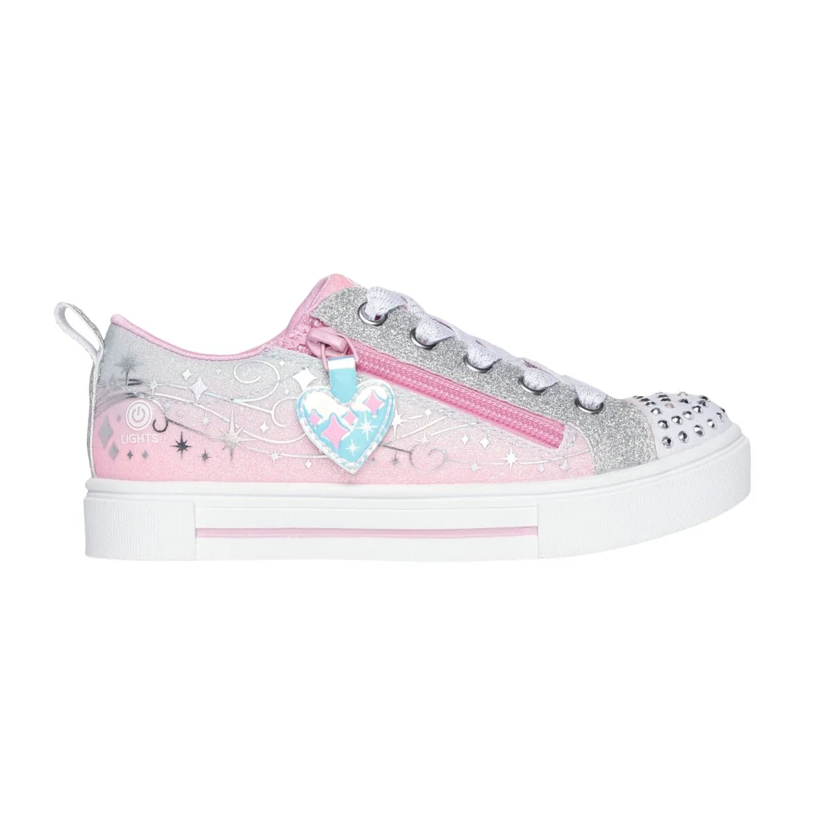 Skechers Girl's (Preschool) 314814LPKSL Twinkle Toes: Twinkle Sparks - Magical Ombre Pink/Silver