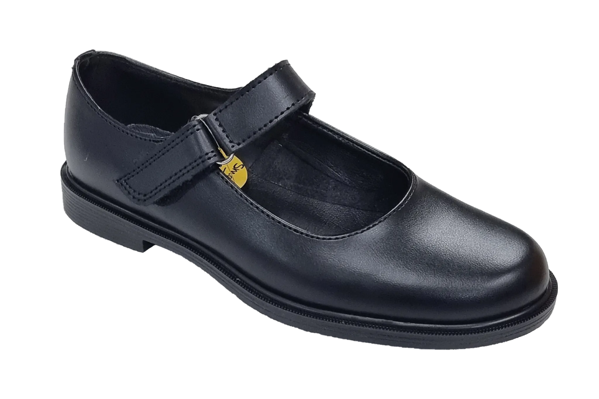 Smart Step Girls Velcro School Shoes - Black